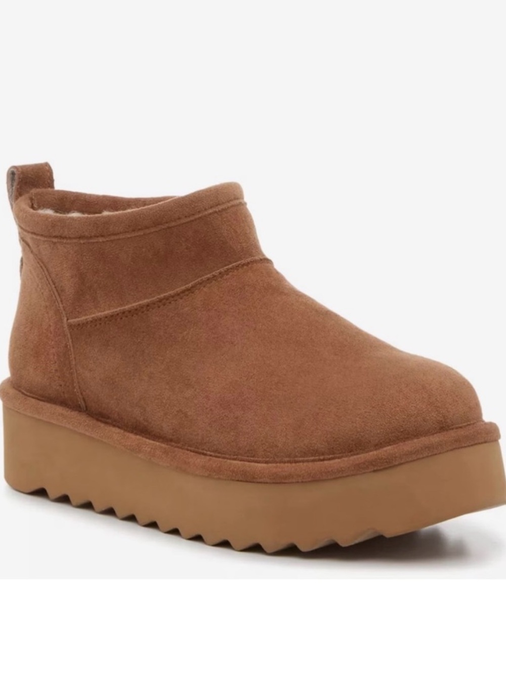 SO Chestnut Brown Faux-Fur Lined Slippers